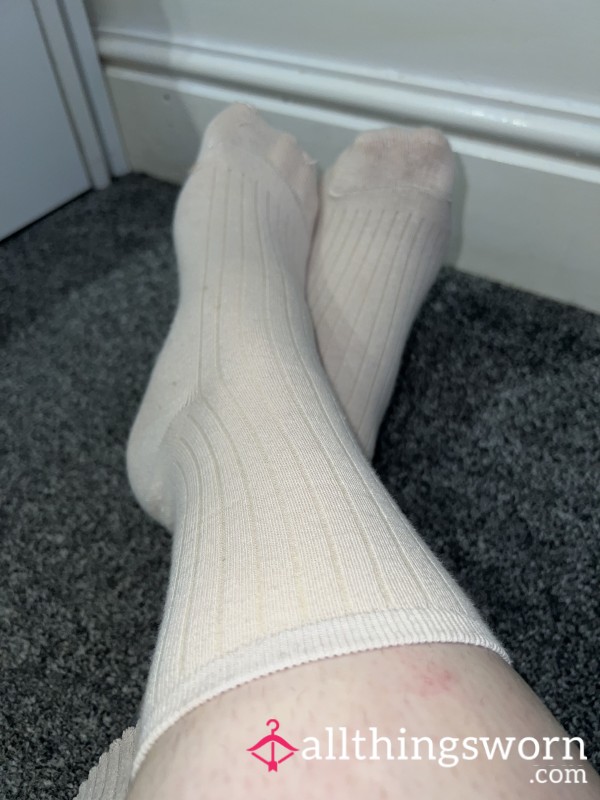 Cream Crew Socks