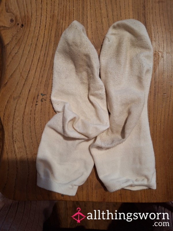 Cream Dirty Socks