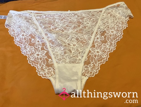 Cream Hi Leg Panties