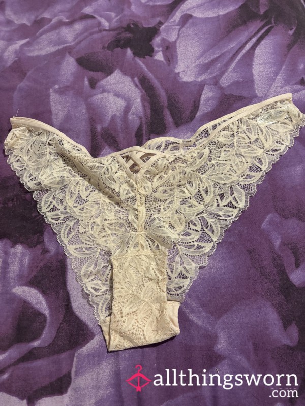 Cream High Leg Panties