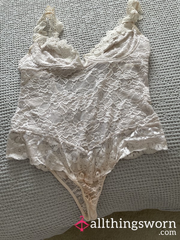 Cream Lacy All In One Worn All Week