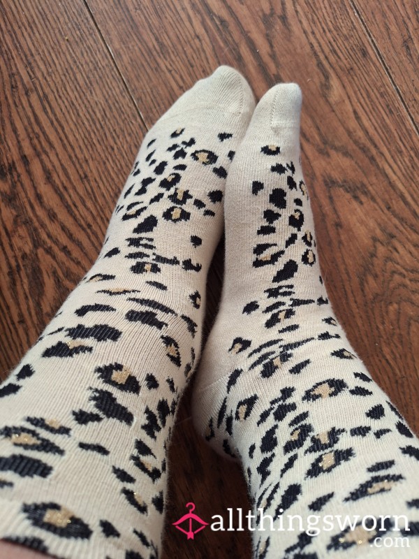 Cream Printed Smelly Socks