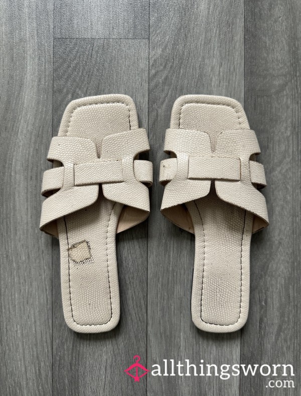 Cream Sandals