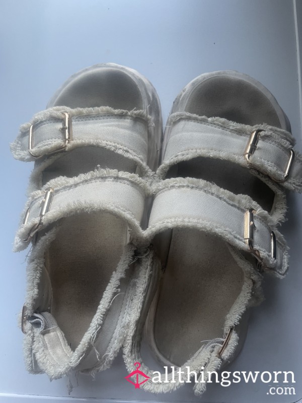 Cream Sandals