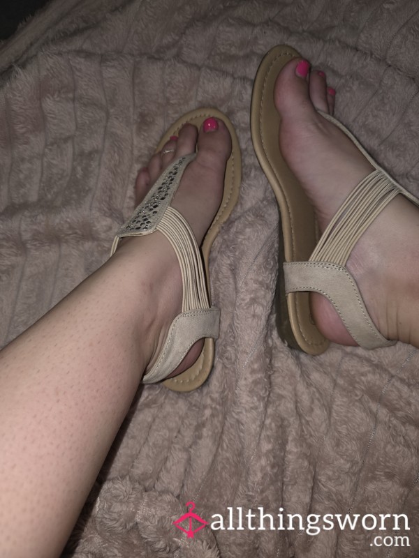 Cream Sandals