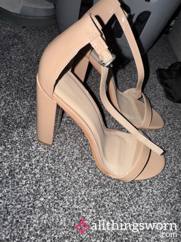 Cream Shiny Heels