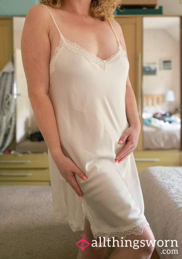 Cream Silk Nightie Wear