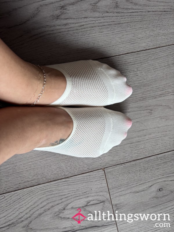 Cream Sports Socks For You Pleasure 🦶🏻💋
