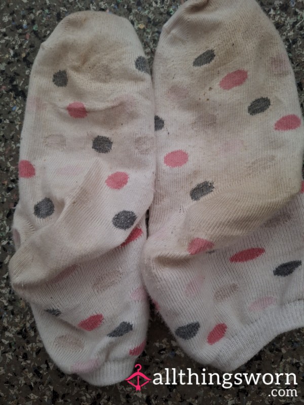 Cream Spotty Socks