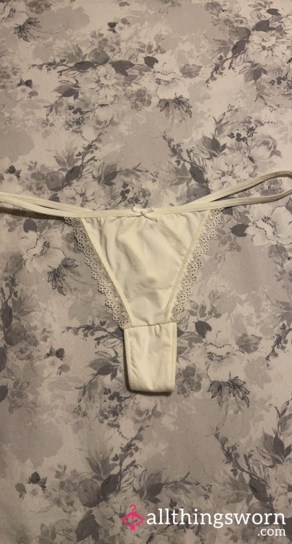 Cream String Thong