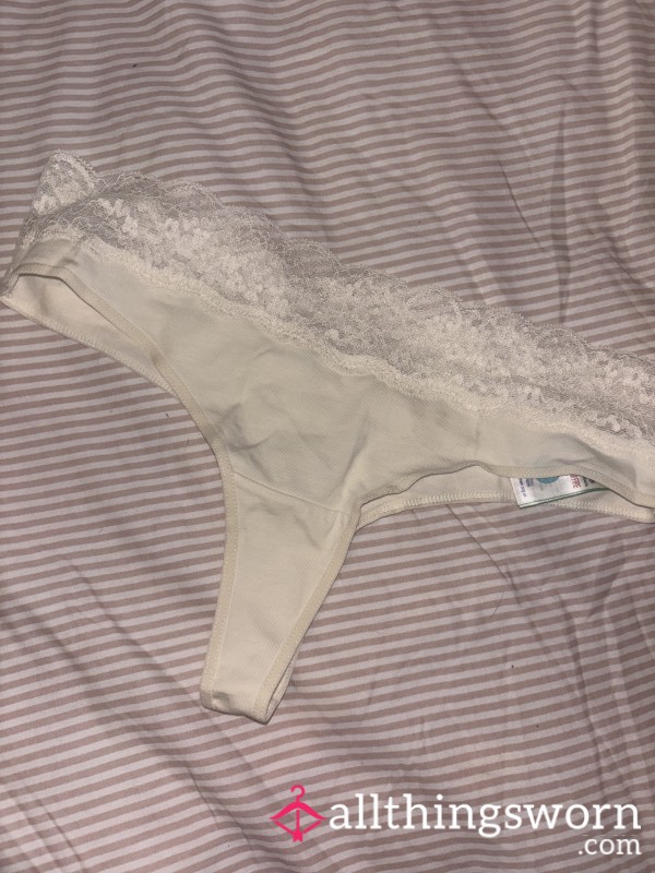 Cream Thongs