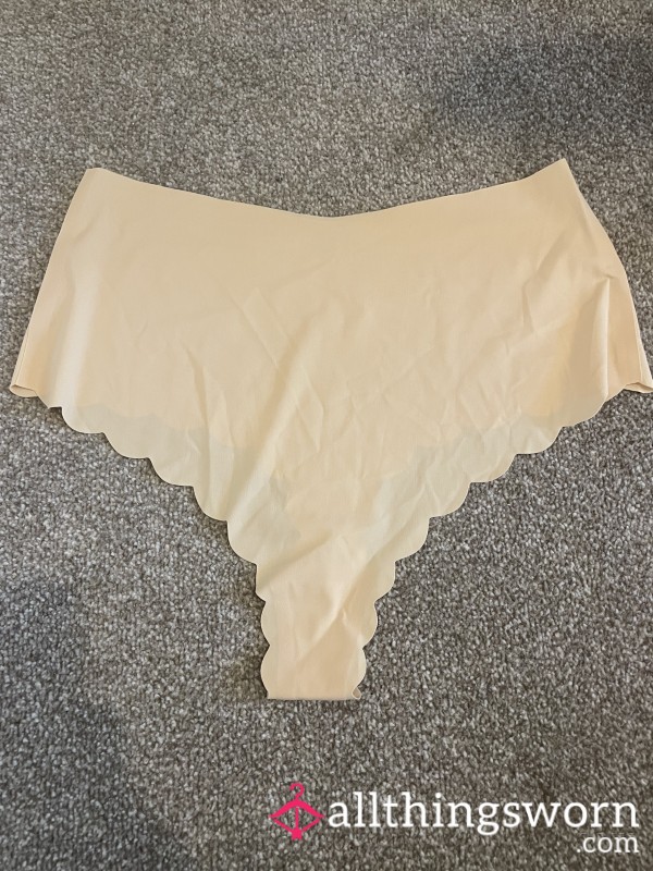 Cream Used Thong