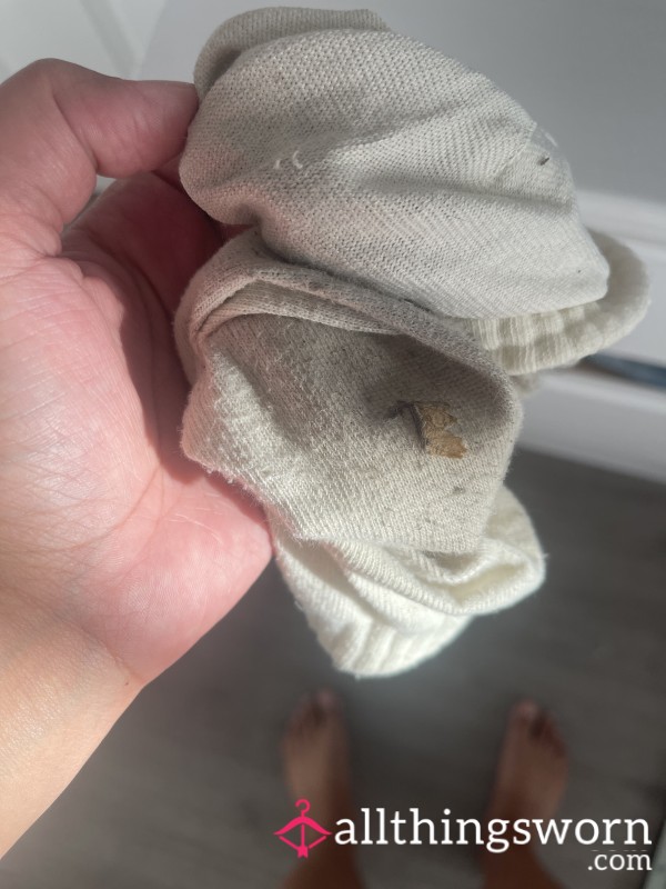 Cream Well Worn Socks