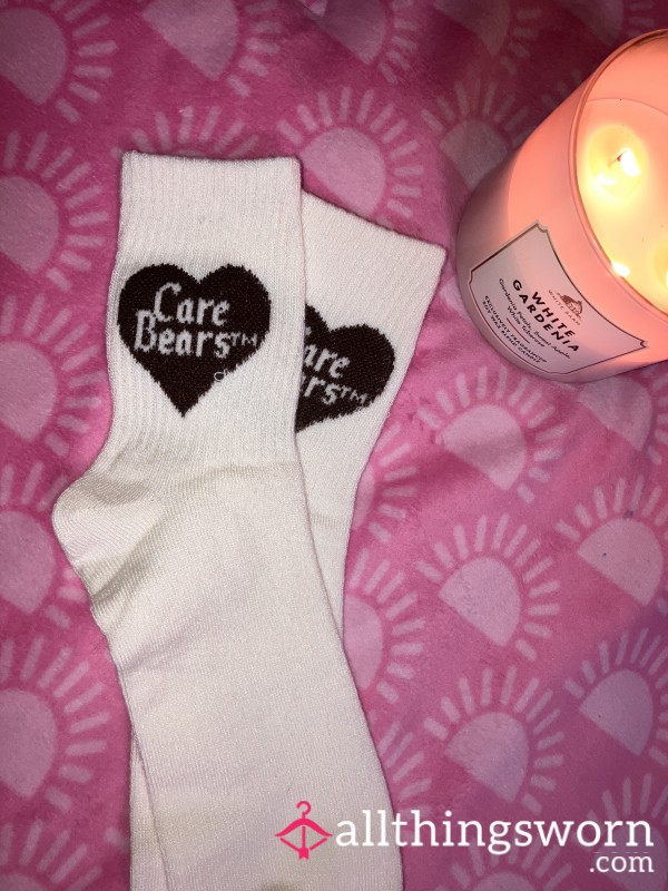 Cream White Care Bear Socks