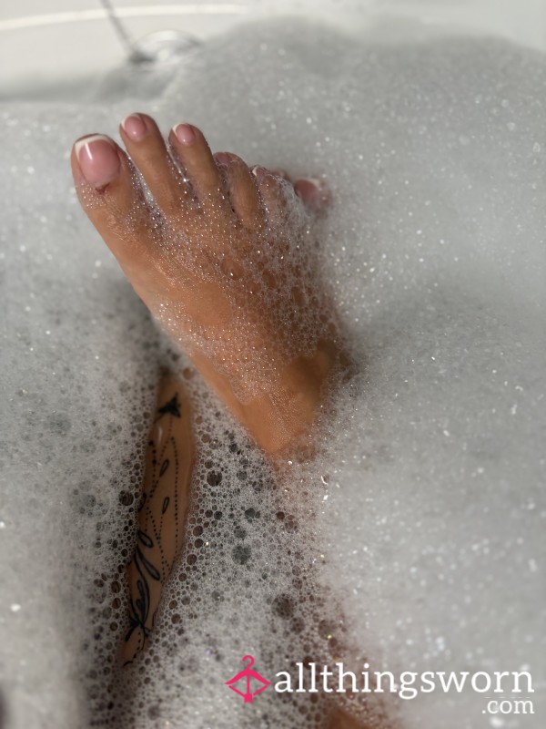 Creamed Up,oiled Up,foamed Up S**y Little Feet
