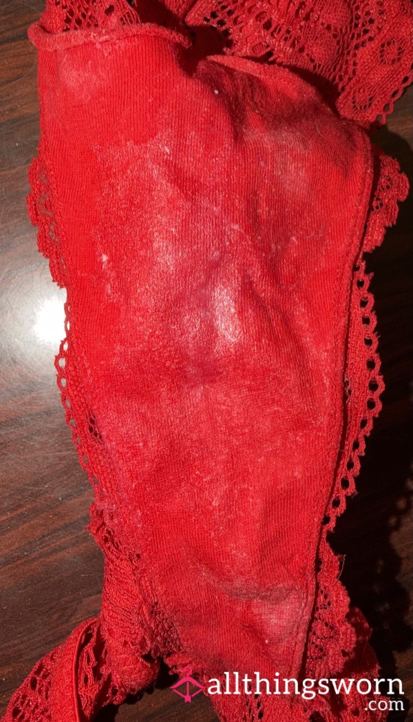 Creaming I My Red Lace Thong 🤭🔥
