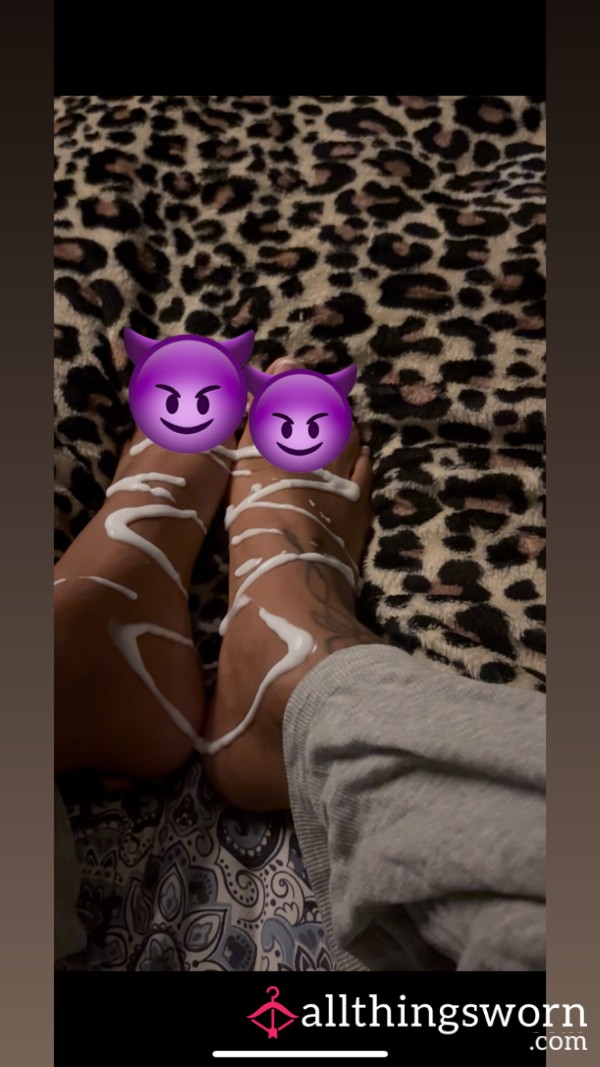 Creaming My Feet For 2mins 😈 All Angles 😜