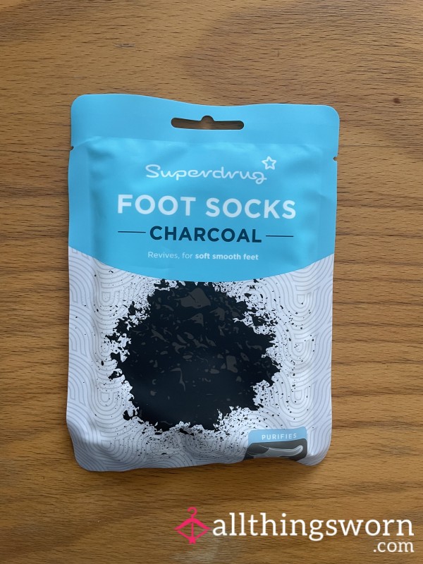 Creamy And Black 😈 Foot Socks - Free UK Postage