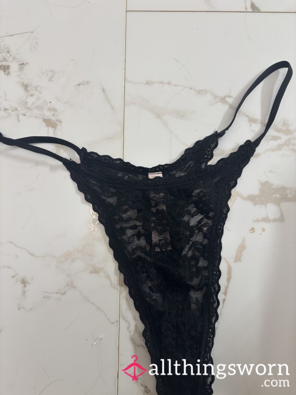 Creamy And Juicy Black VS Thong
