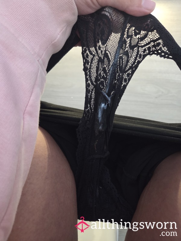 Creamy Black Panties