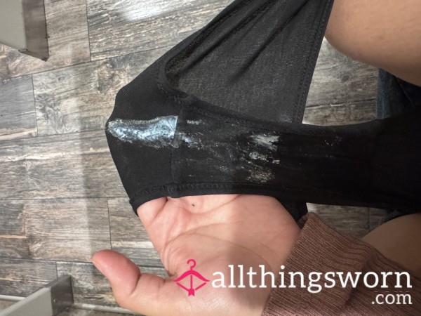 Creamy Black Panties