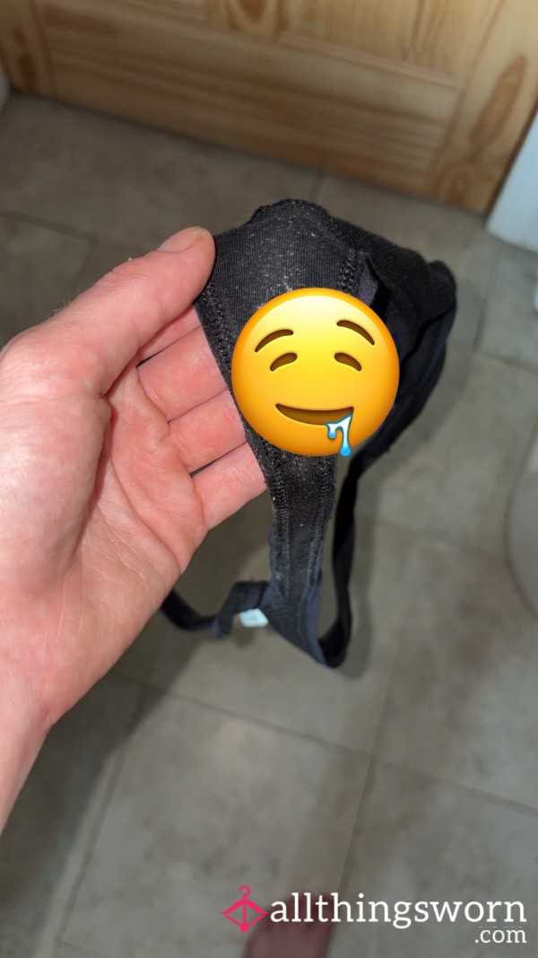 Deliciously Creamy Black Thong 🥵