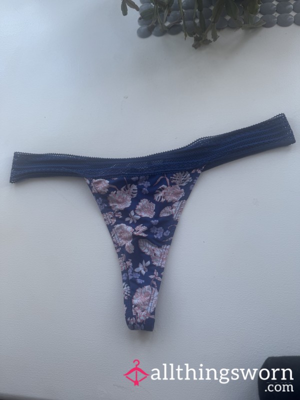 Creamy Flor*l Thong