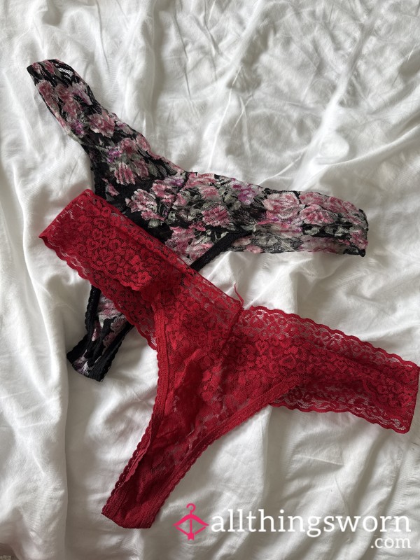 Creamy Lace Thongs