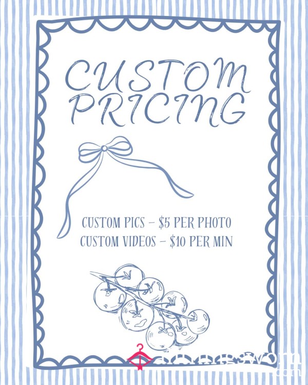 CUSTOMS MENU 🎥🎬