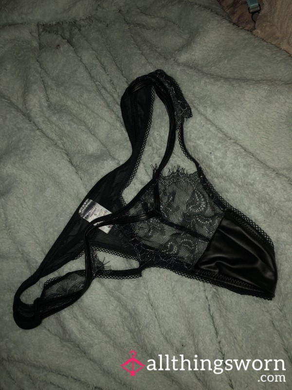 Creamy PVC And Lace Lounge Thong😈