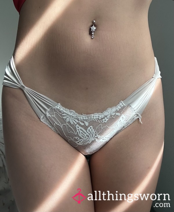 Creamy Satin Lace Panties