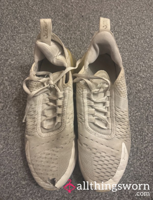 Creamy White Nike 270 Trainers Used Very Well Worn