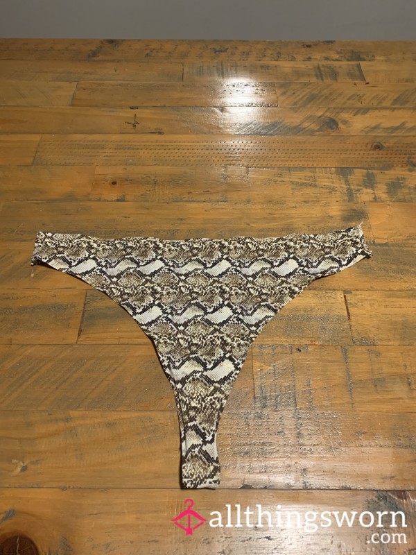 Crispy Snake Skin Thong…one Wild Wear 🐍