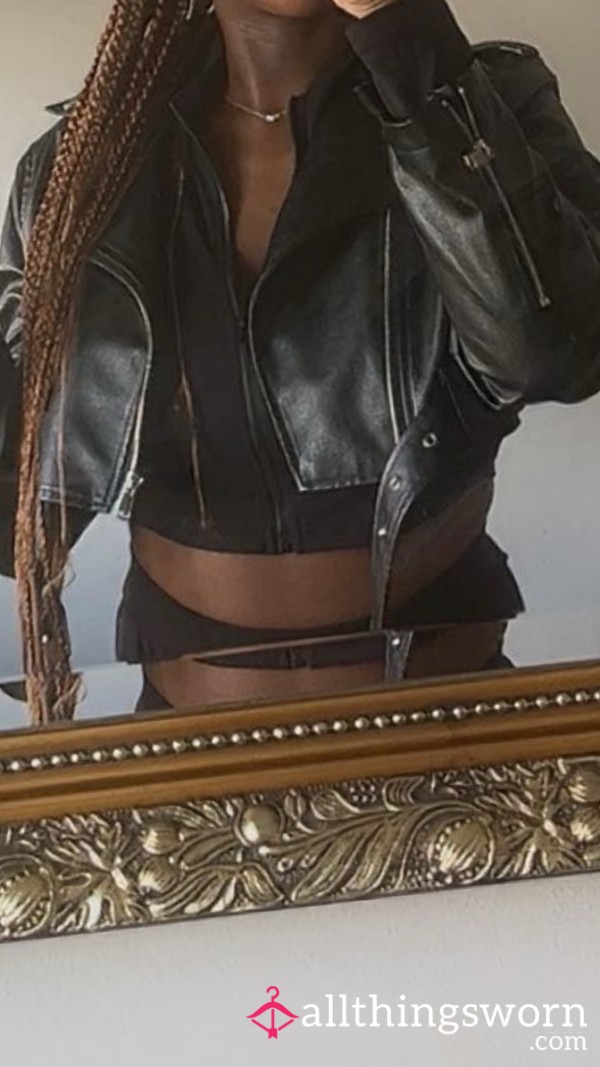 Cropped Leather Jacket - ‘Breaking Curfew’