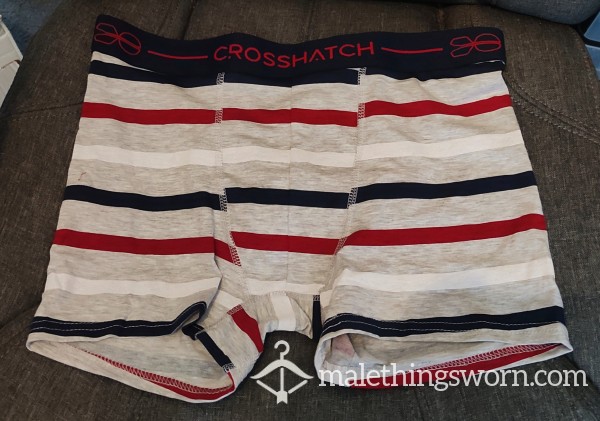 Crosshatch Stripey College Style Boxer Briefs (L)