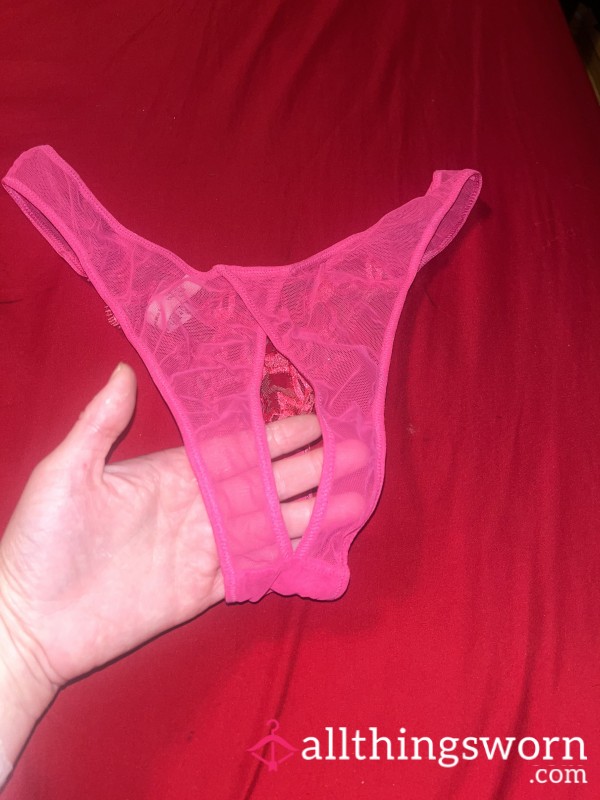 Crotch Less Panties Hot Pink