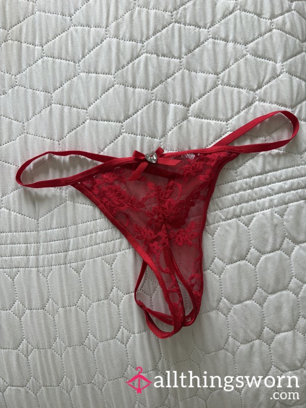 Crotchless Lace Thong