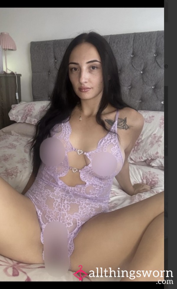 Crotchless Lilac Body Suit Worn In Customs🩷
