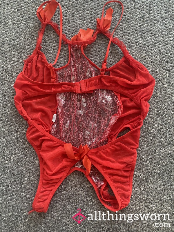Crotchless Red Pretty Lingerie