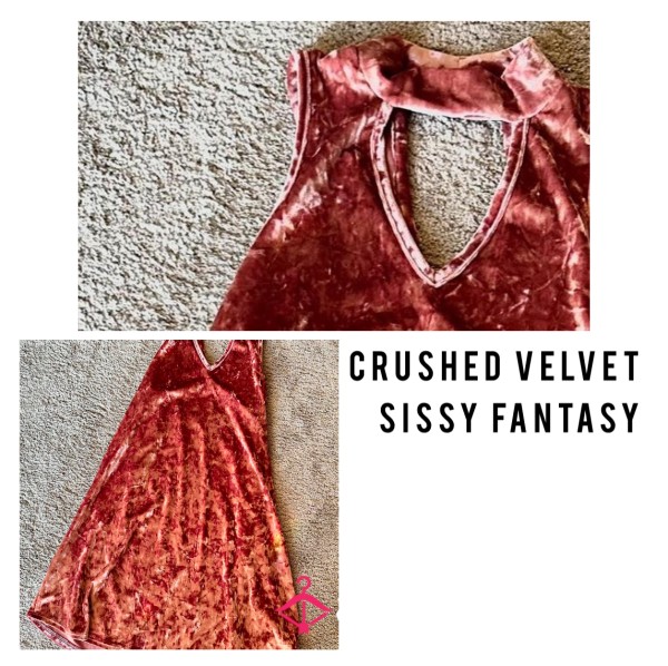 Crushed Velvet Sissy Fantasy Dress