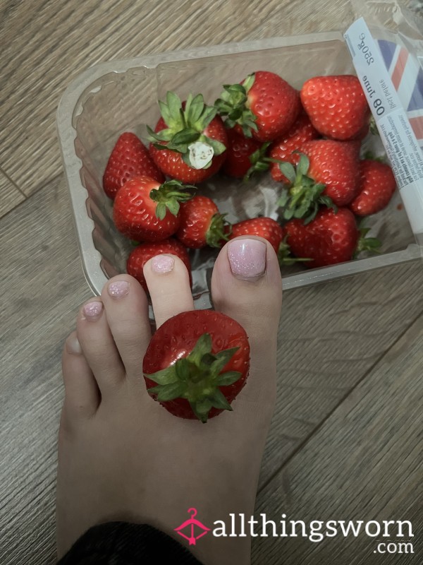 Crushing Strawberries With My Dirty Toes