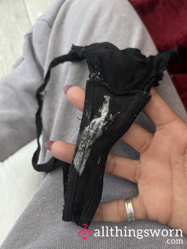 Crusty Black G String Thong