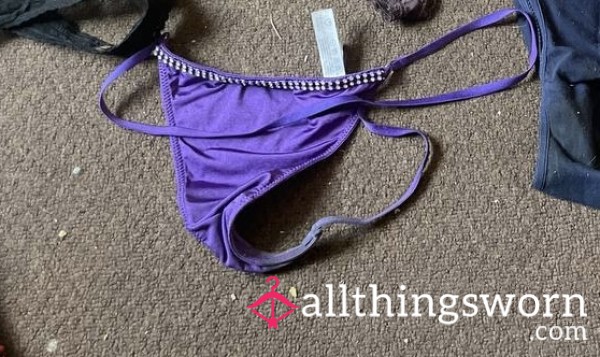 Crusty Purple Thong/g String