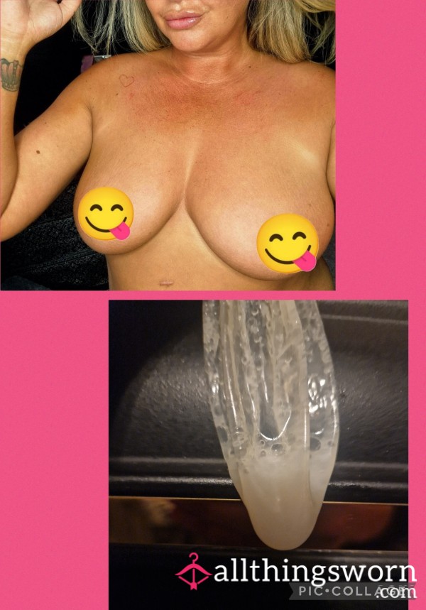 Cuck/cuckquean C*m Filled Pu**y Condom. Optional Alpha Cei