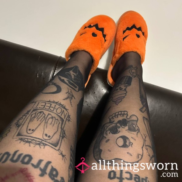 Cuck/cuckquean Slippers Sniffer Lick Em Clean Pumpkin With Princess @TattooedALTMilfXo