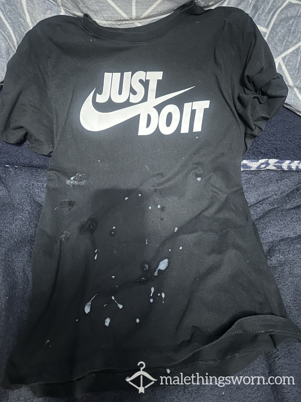 C*m Filled Stained Black Nike T Shirt