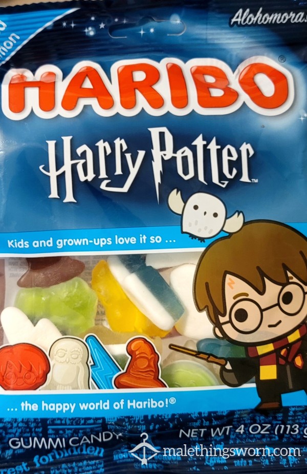 C*m, Pi*s, A**, Ball Sweat Gummies: Haribo Harry Potter* Current Variety