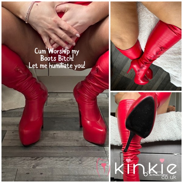 C*m WORSHIP MY BOOTS LOSERS!