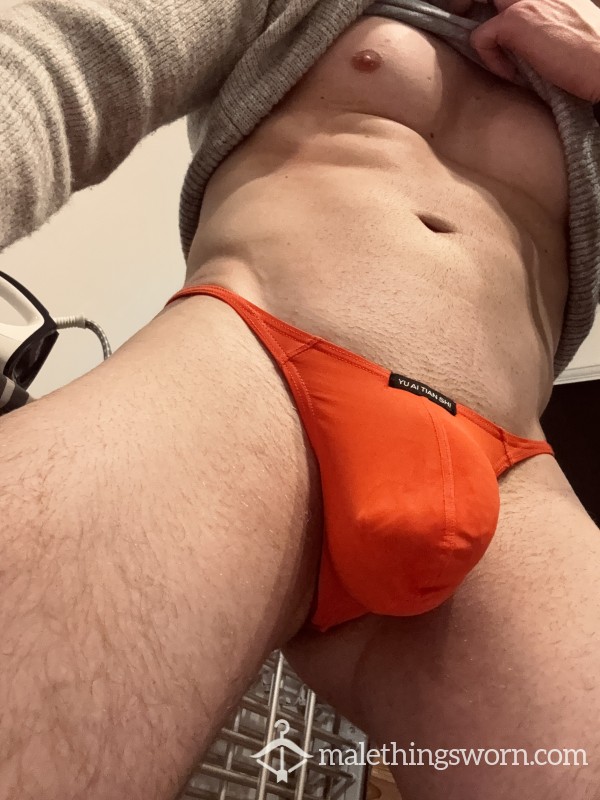 C*mming Into Red Thong.
