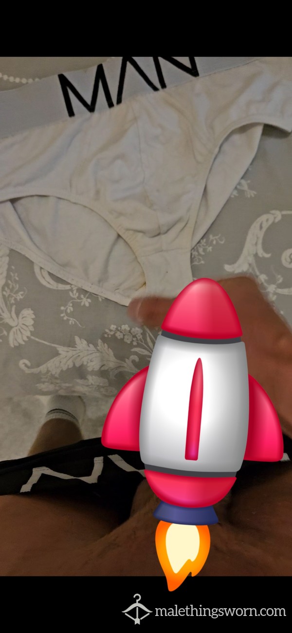 C*mming On White Briefs